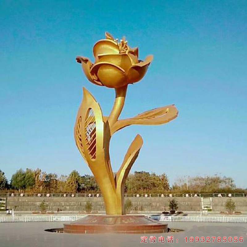 公园不锈钢紫荆花景观雕塑（2）