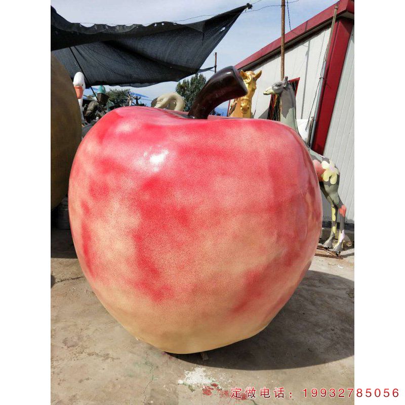 企业玻璃钢苹果景观雕塑（1）