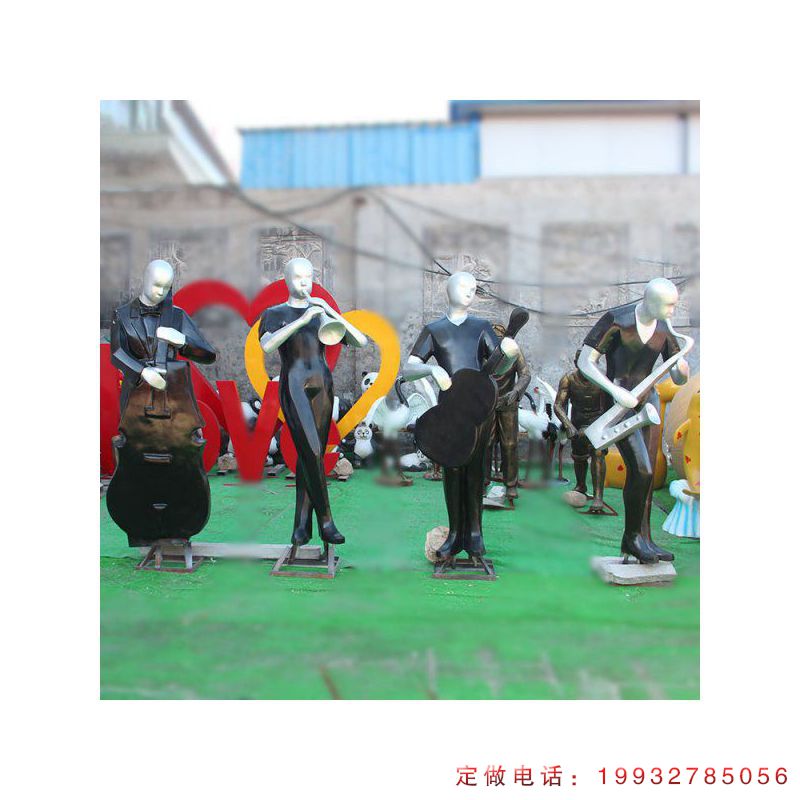 玻璃钢抽象音乐人雕塑 (32)