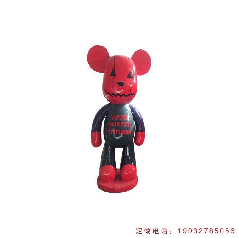 企业玻璃钢暴力熊卡通雕塑（2）