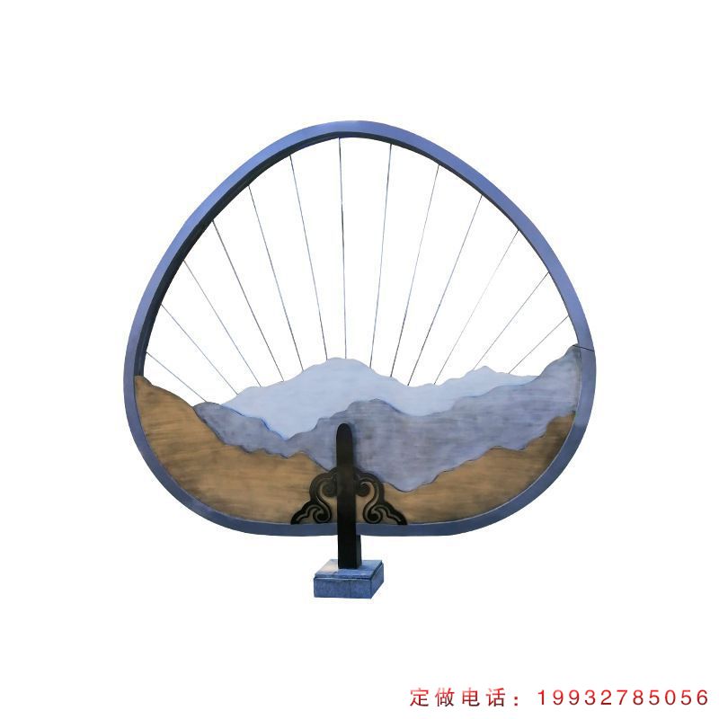 小区不锈钢扇子景观雕塑（1）
