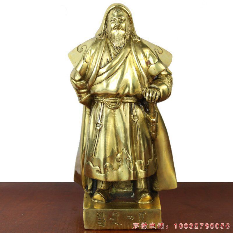 企业成吉思汗人物铜雕（1）