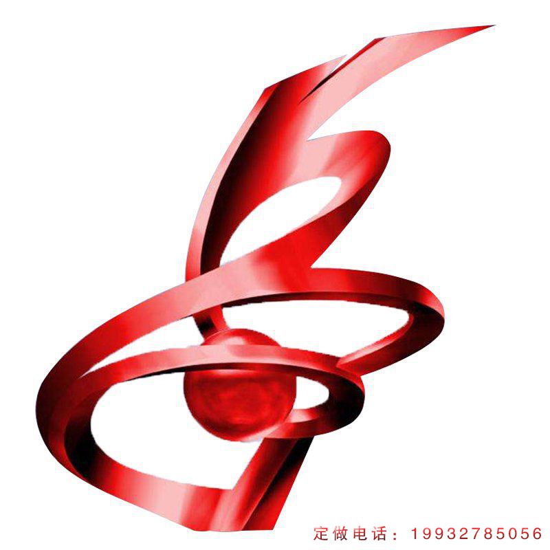 企业不锈钢飘带景观雕塑（2）