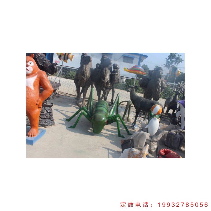 医院玻璃钢蝈蝈动物雕塑（1）