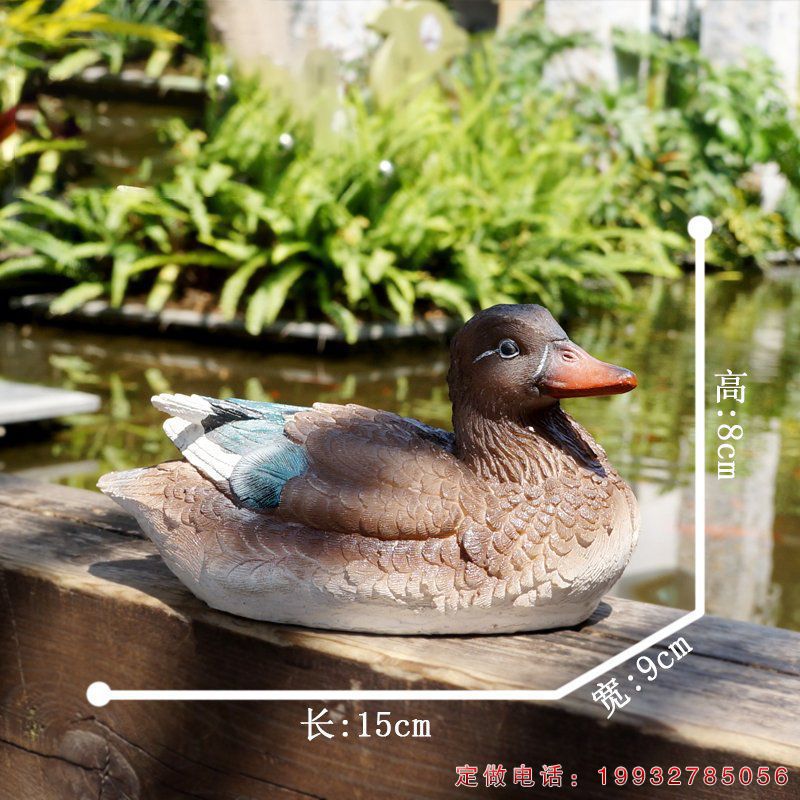 城市街道玻璃钢鸳鸯动物雕塑（1）