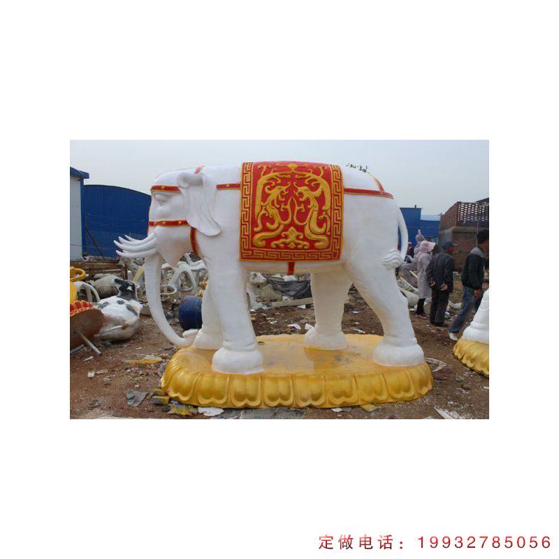 酒店玻璃钢大象动物雕塑（1）