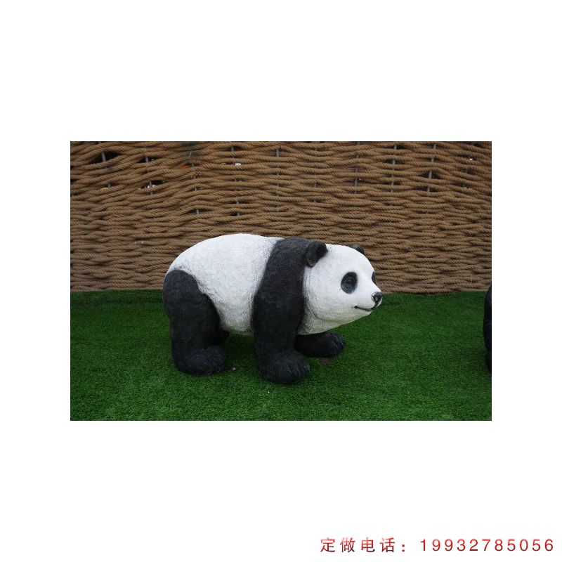 企业玻璃钢熊猫动物雕塑（1）