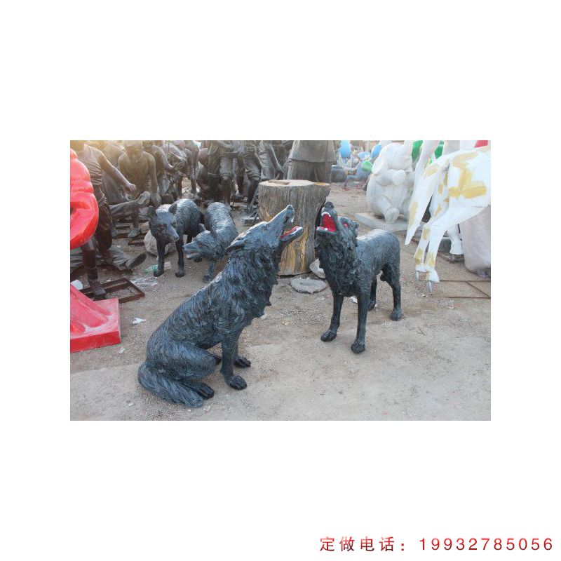 玻璃钢狼雕塑 (20)