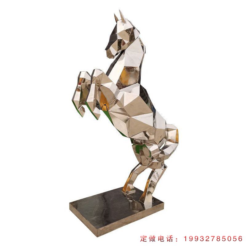 企业不锈钢马动物雕塑（3）