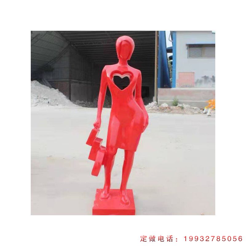 商场玻璃钢抽象人物雕塑（3）