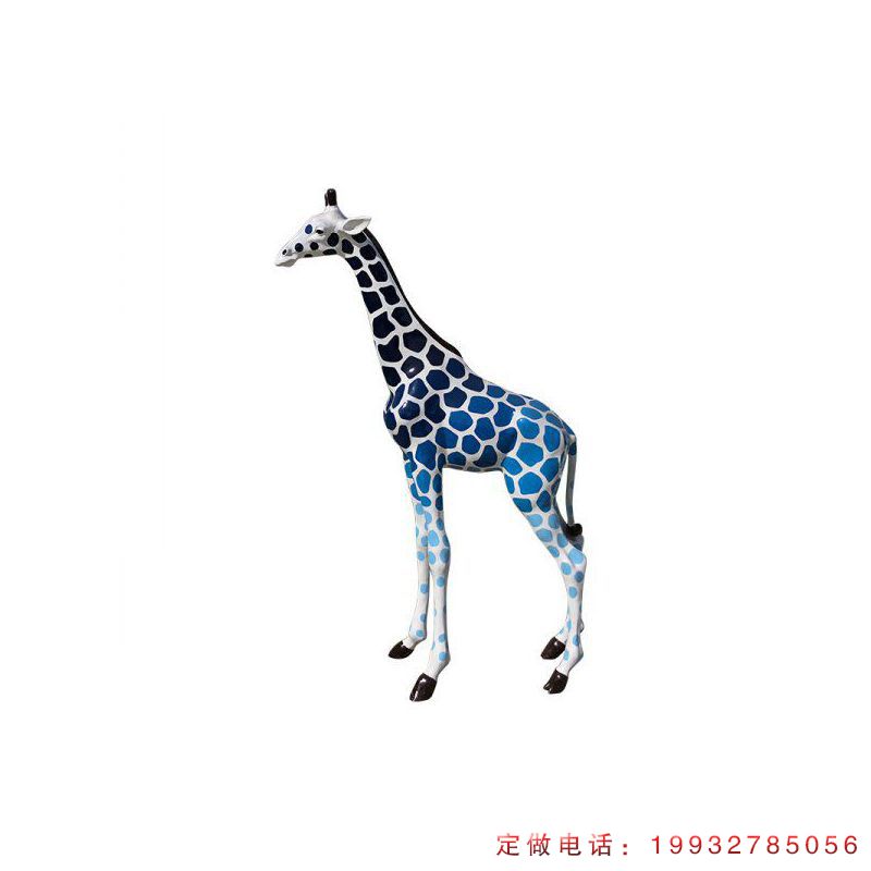 商场玻璃钢长颈鹿动物雕塑（4）