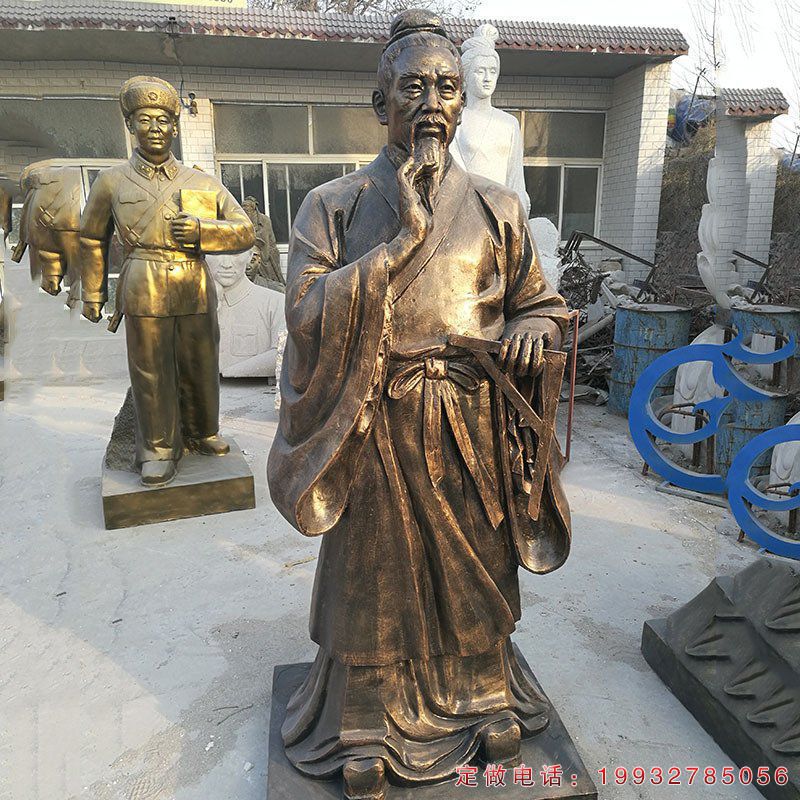 小区庭院鲁班人物铜雕（1）