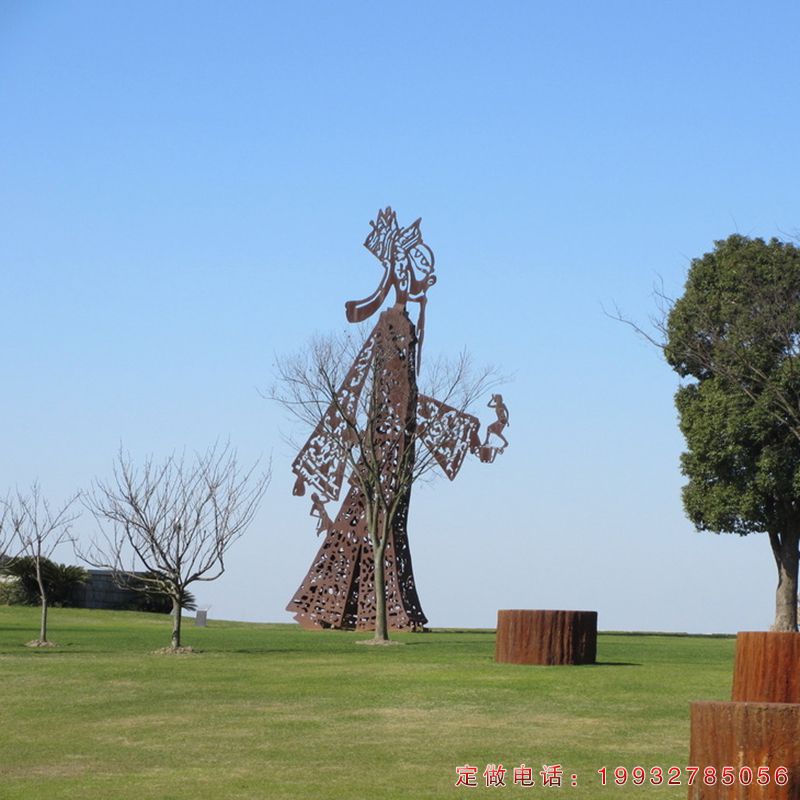 城市不锈钢皮影戏景观雕塑（2）