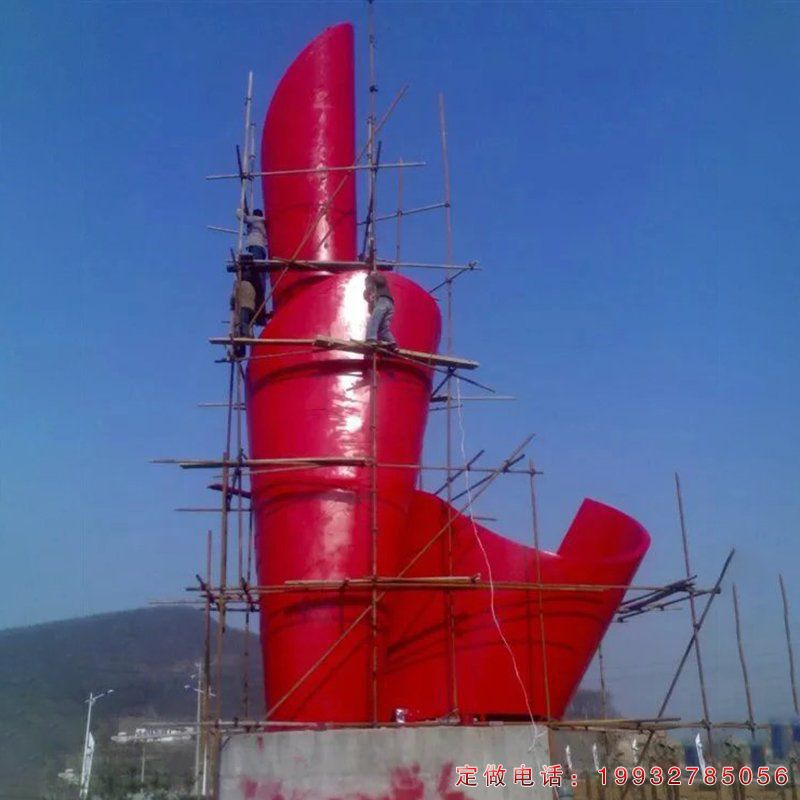 企业不锈钢火炬景观雕塑（2）