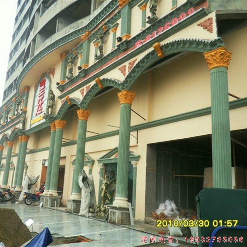 步行街罗马柱景观石雕（2）