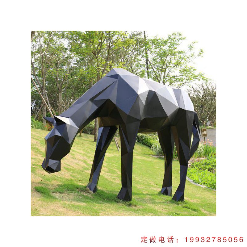小区玻璃钢马动物雕塑（2）