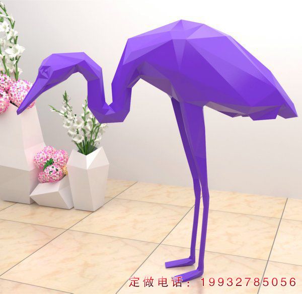 公园玻璃钢火烈鸟雕塑 (8)