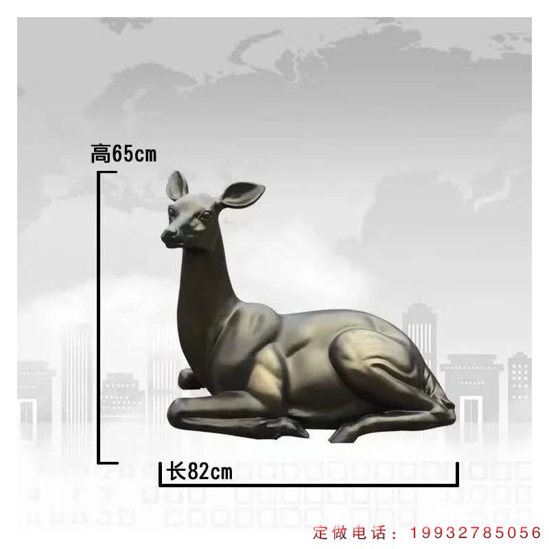 医院鹿动物铜雕（2）