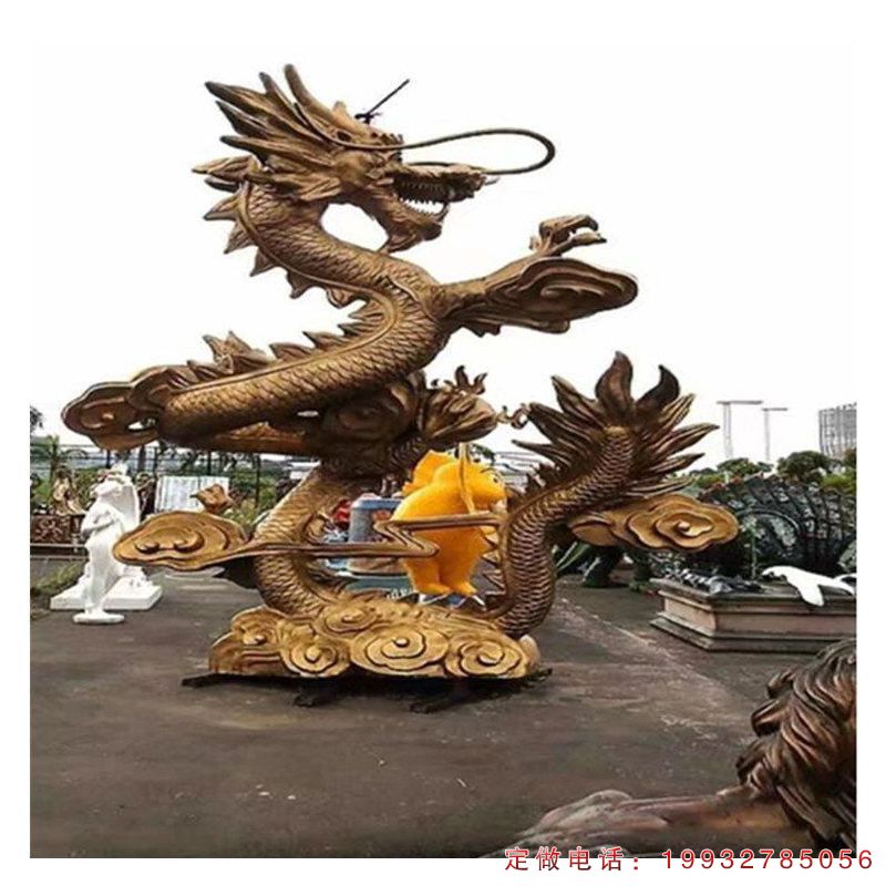 小区龙动物铜雕（1）