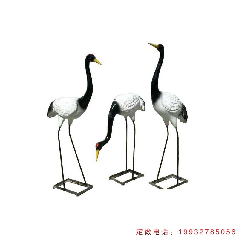 企业玻璃钢仙鹤动物雕塑（2）