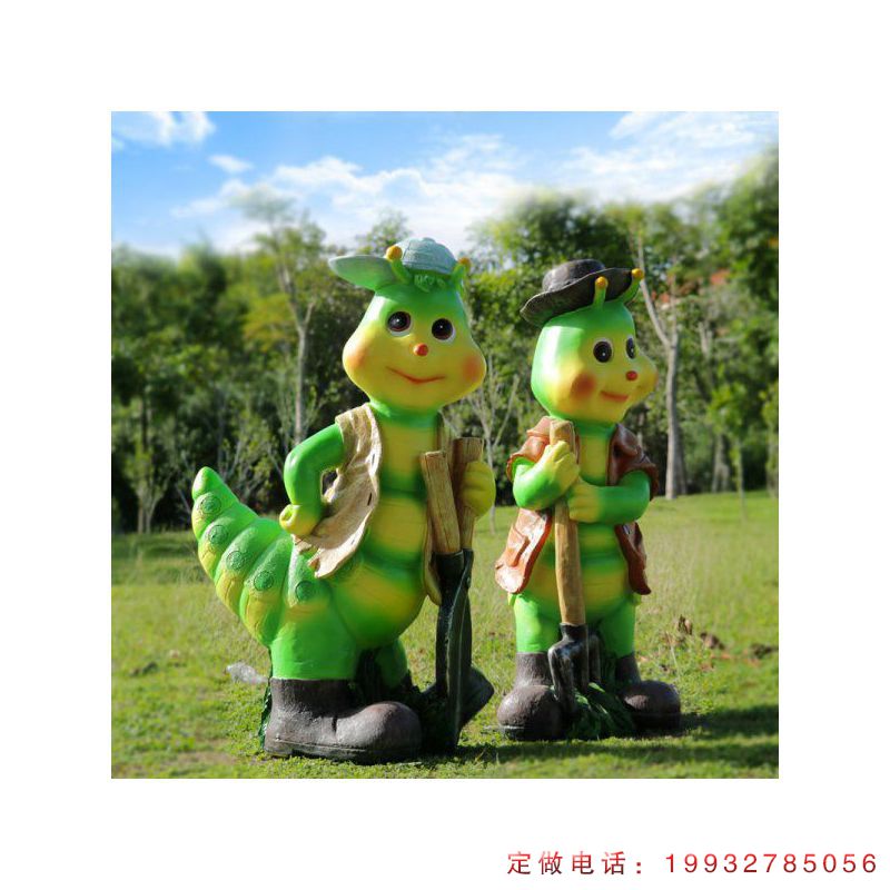 玻璃钢毛毛虫雕塑 (2)