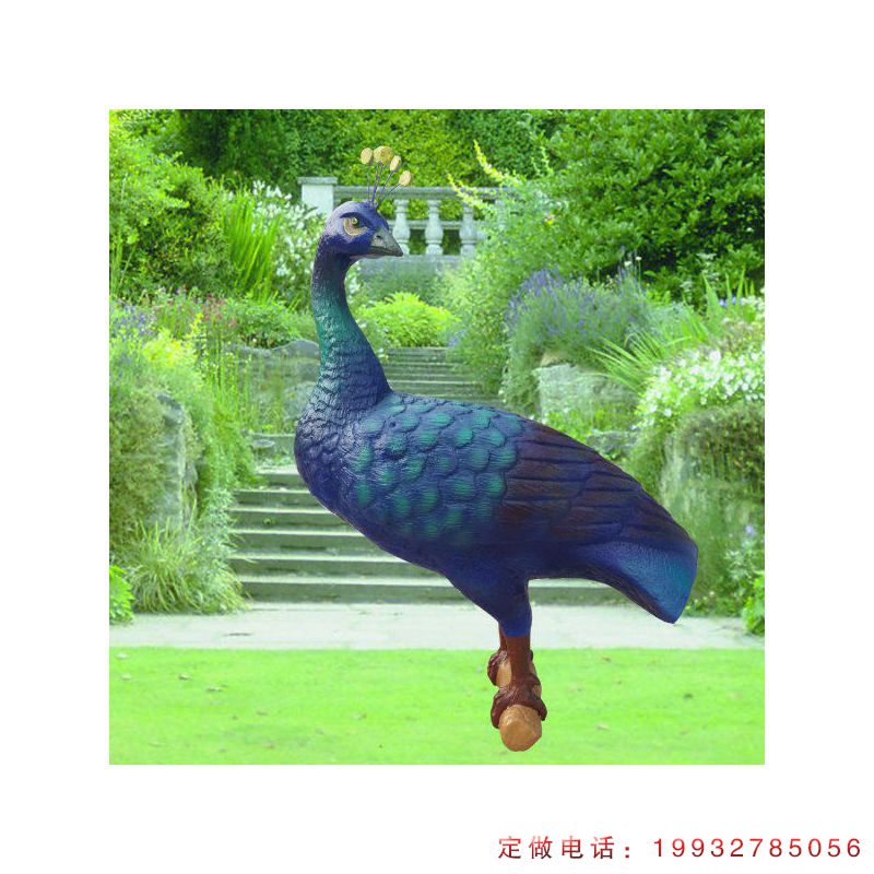 城市玻璃钢孔雀动物雕塑（2）