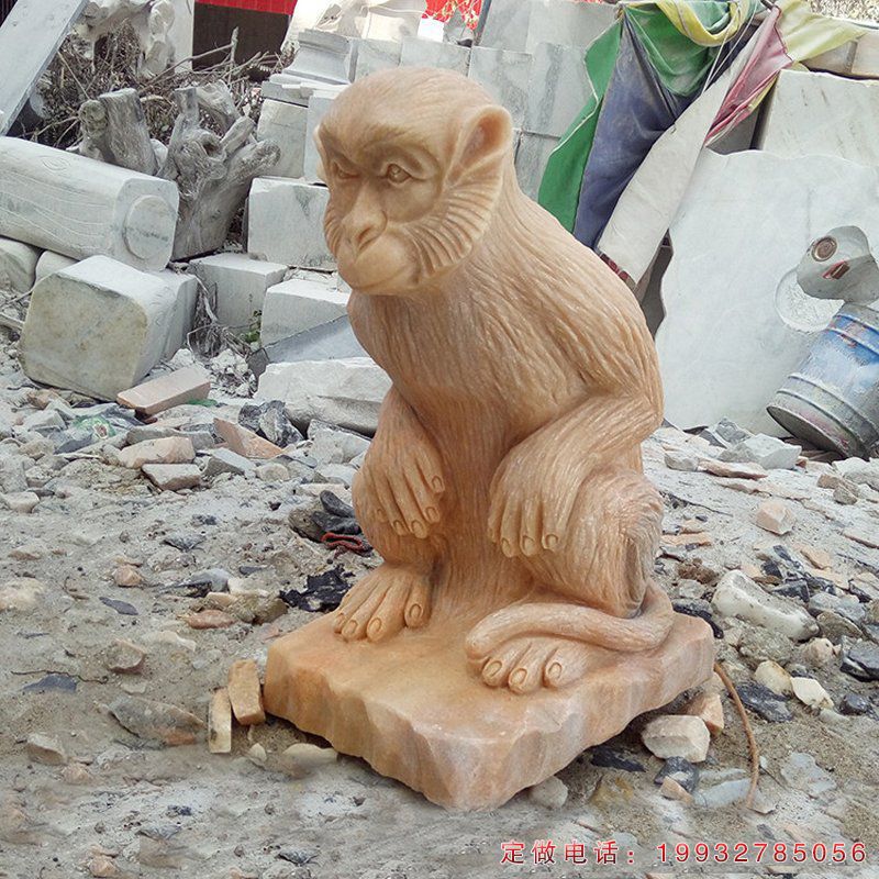 城市街道猴子动物石雕（2）