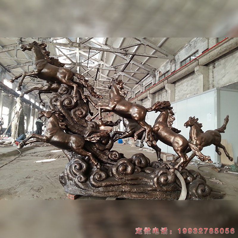 医院八马动物铜雕（2）