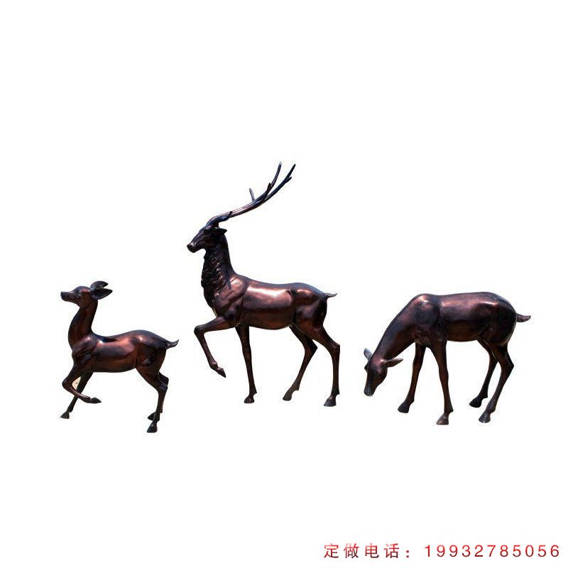 商业街鹿动物铜雕（2）