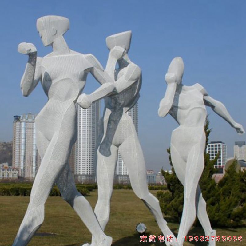 商场不锈钢竞走人物雕塑（2）
