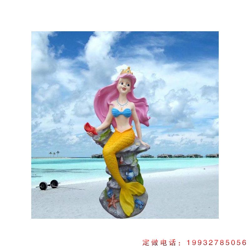 景区玻璃钢美人鱼卡通雕塑（2）