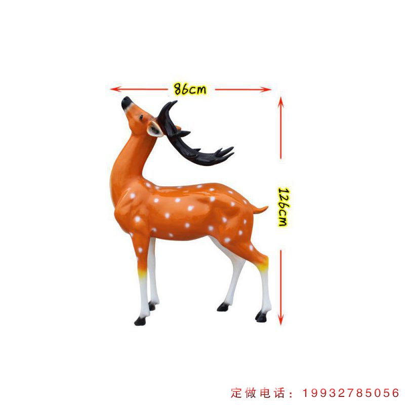 玻璃钢梅花鹿雕塑  (169)