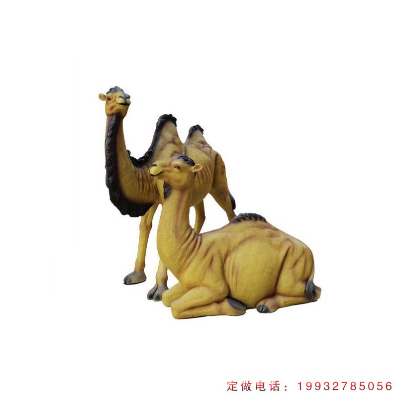 酒店玻璃钢骆驼动物雕塑（3）