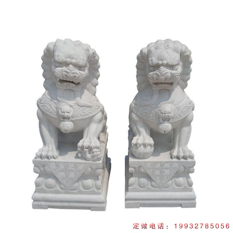 商业街汉白玉狮子动物石雕（3）