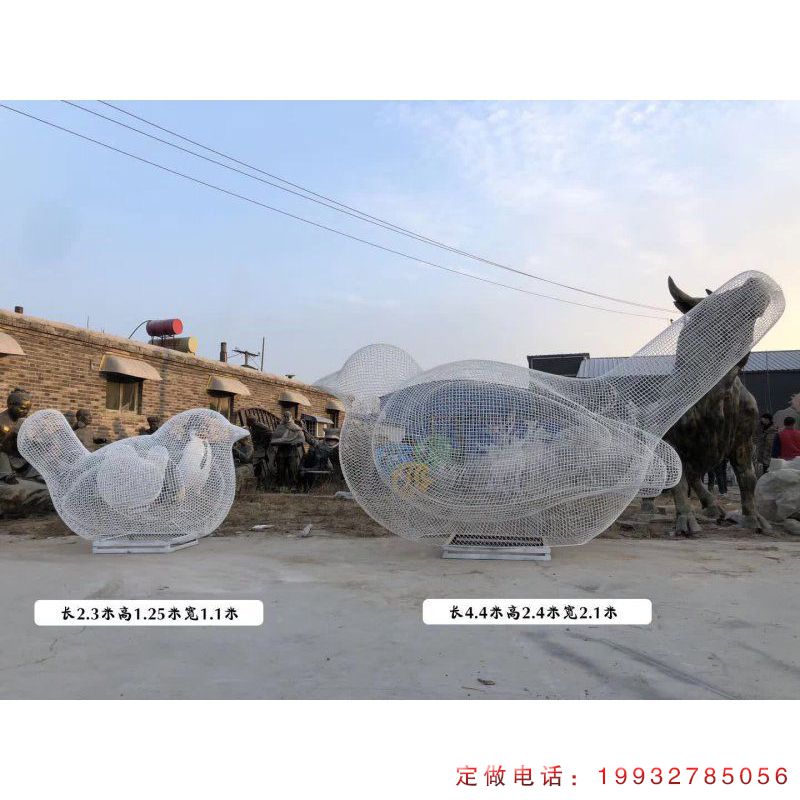 游乐场不锈钢鸟动物雕塑（2）