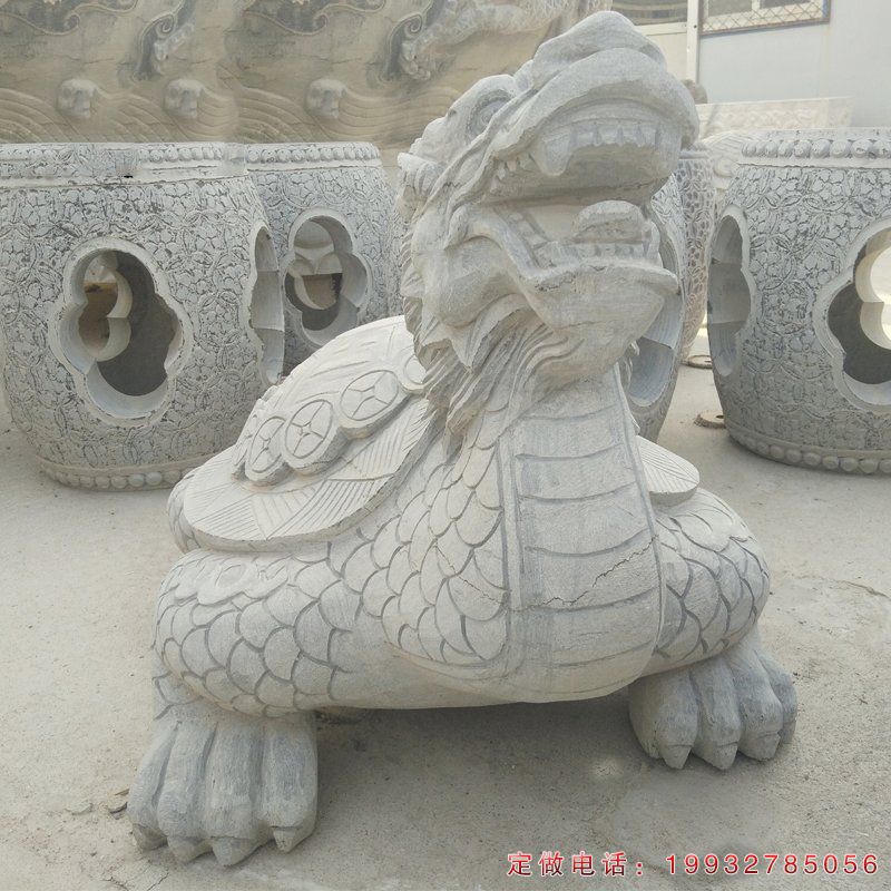 大理石龙龟  石雕广场动物雕塑