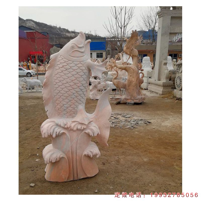 商业街鱼动物石雕（1）