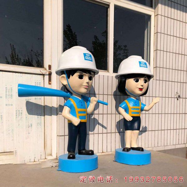 玻璃钢警察人物雕塑 (16)