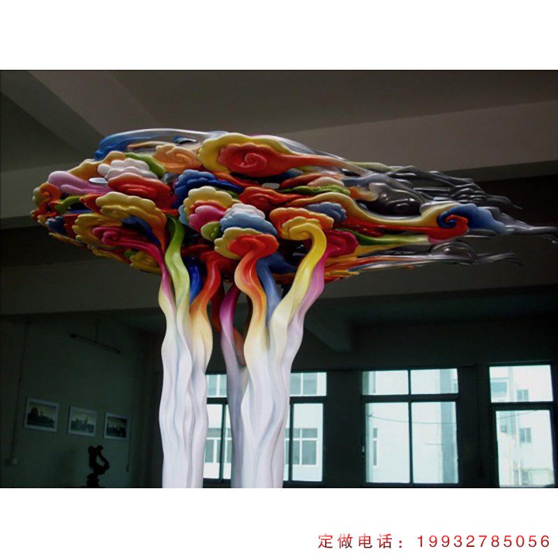 不锈钢祥云创意雕塑 (8)