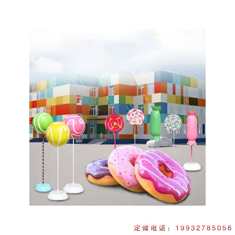 游乐场玻璃钢甜甜圈景观雕塑（2）