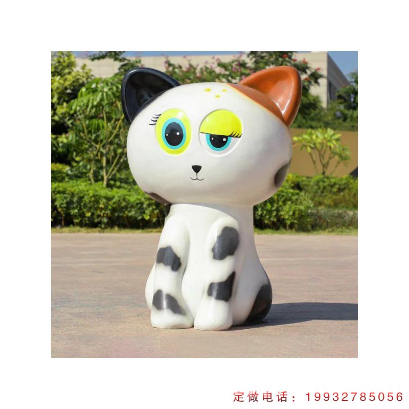 酒店玻璃钢猫动物雕塑（1）