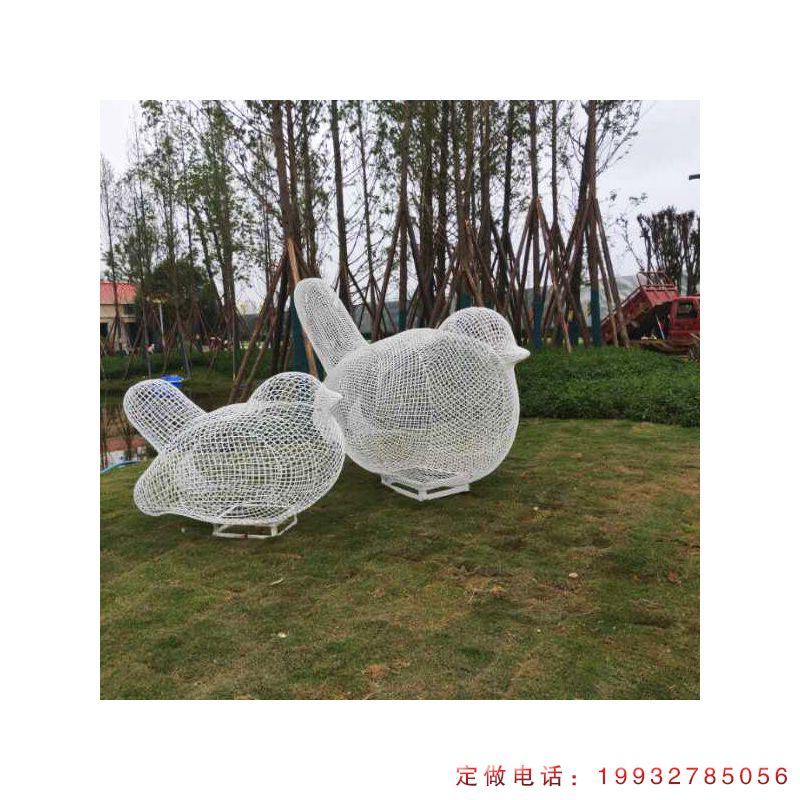 企业不锈钢鸟动物雕塑（2）
