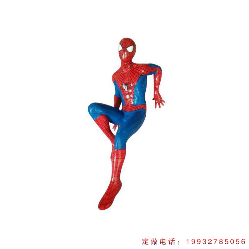 游乐场玻璃钢蜘蛛侠卡通雕塑（2）