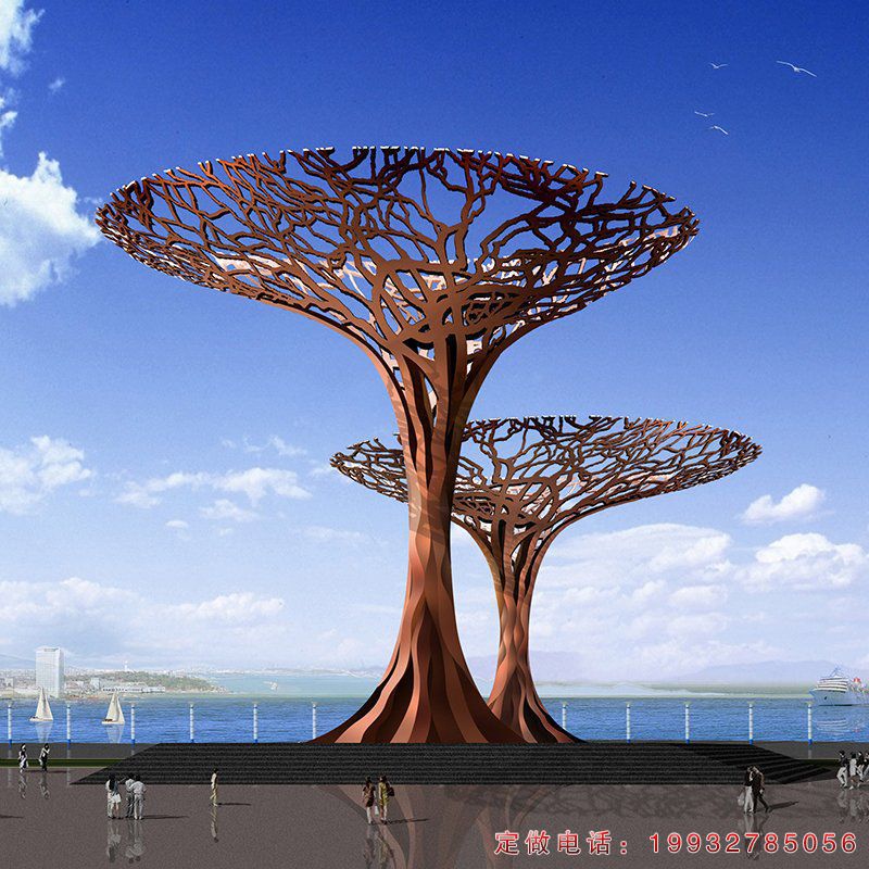 景区不锈钢树景观雕塑（2）