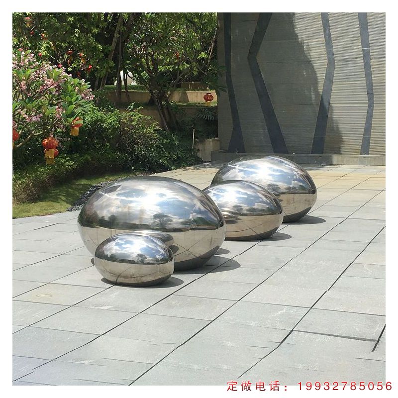 商业街不锈钢球形景观雕塑（2）