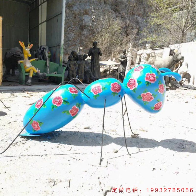 草坪玻璃钢蚂蚁动物雕塑（1）