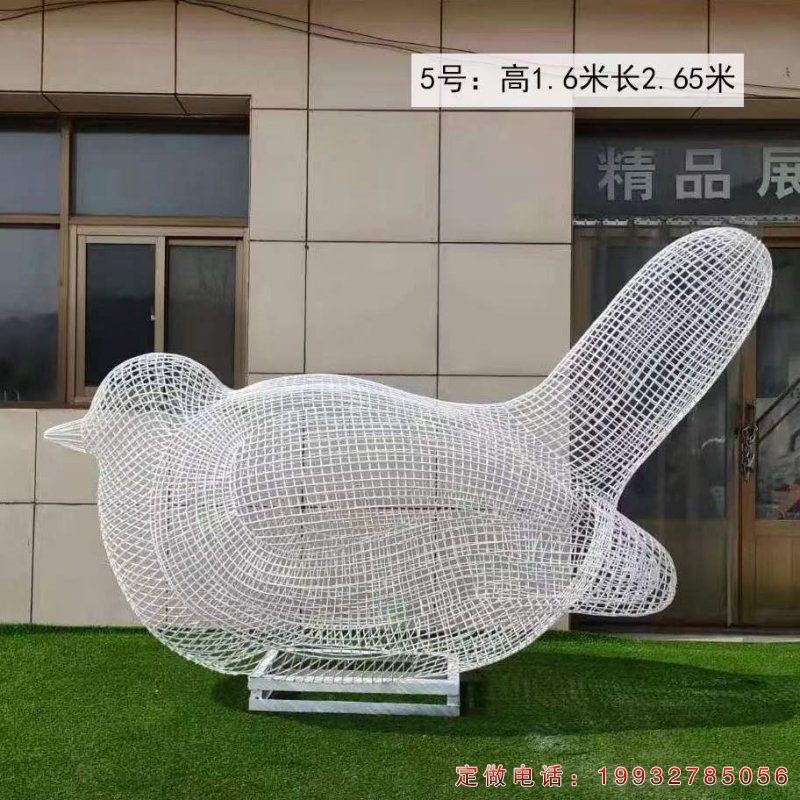 街道不锈钢鸟镂空雕塑