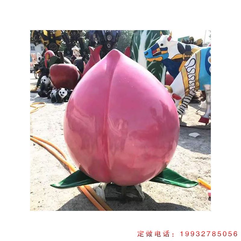 城市玻璃钢桃子景观雕塑（2）