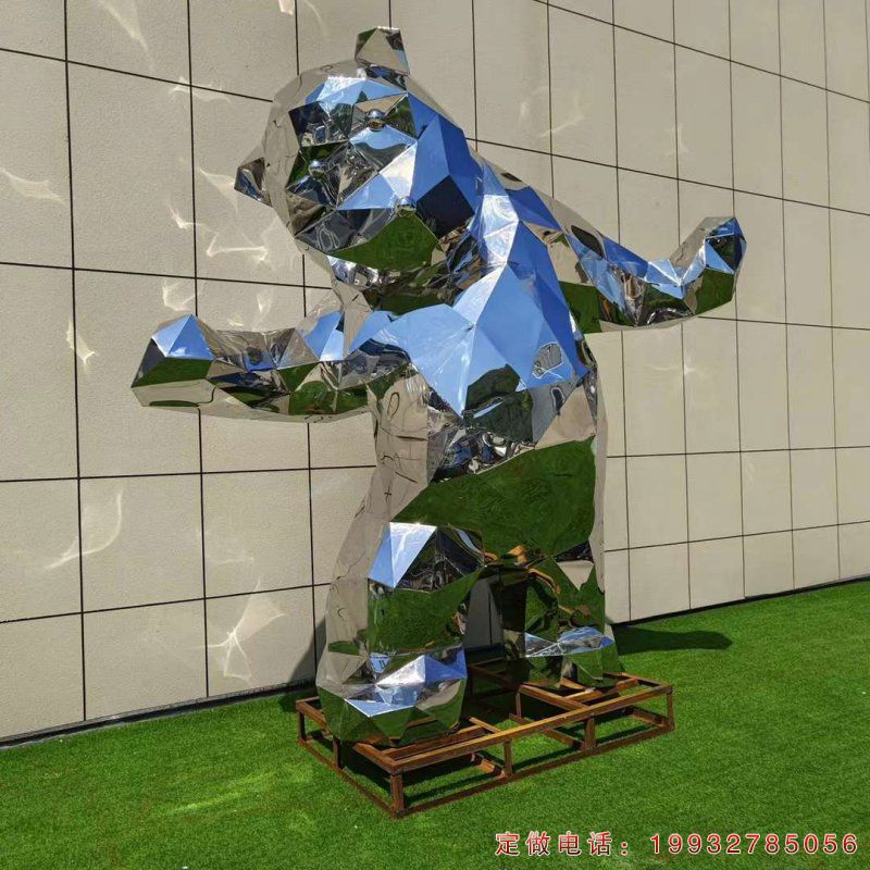 公寓不锈钢熊动物雕塑（1）