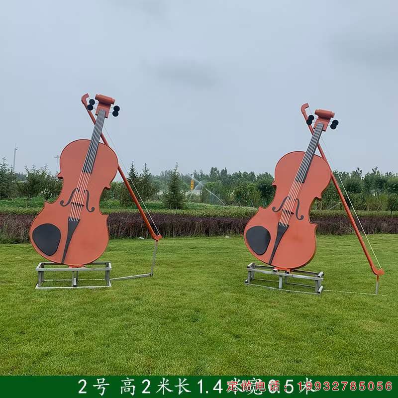 公园大提琴不锈钢雕塑 (6)